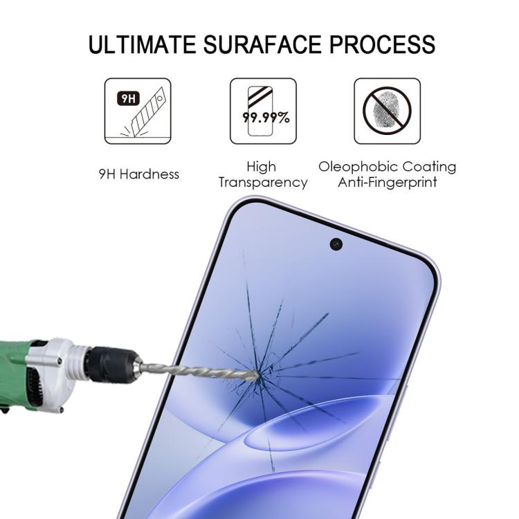 For vivo V70 FE 5G Full Glue Screen Tempered Glass Film