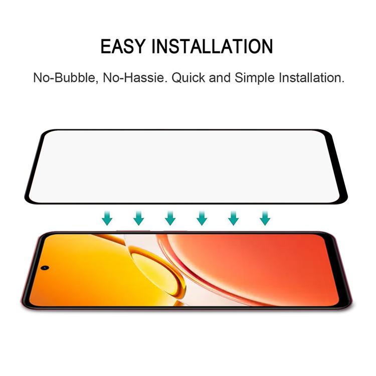 For vivo Y21 5G 2026 Full Glue Screen Tempered Glass Film