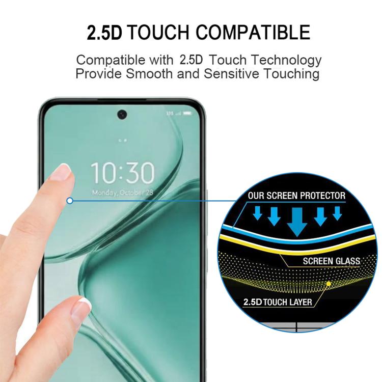 For vivo iQOO Z11x 5G 25pcs Full Glue Screen Tempered Glass Film