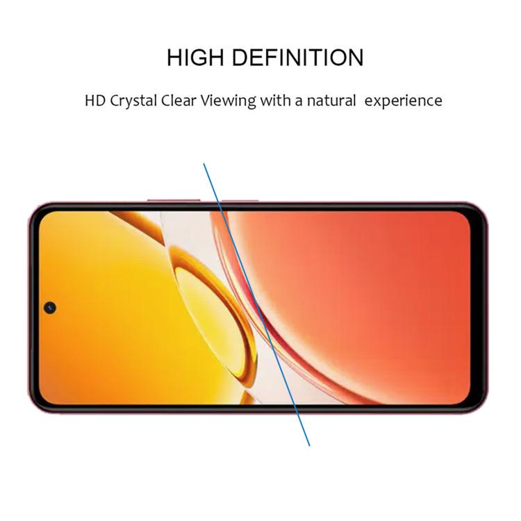 For vivo Y21 5G 2026 25pcs Full Glue Screen Tempered Glass Film
