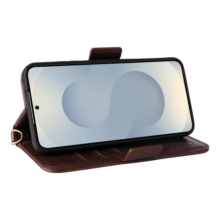For Samsung Galaxy S26 Ultra 5G Multi-card Slots Crossbody Cowhide Leather Phone Case