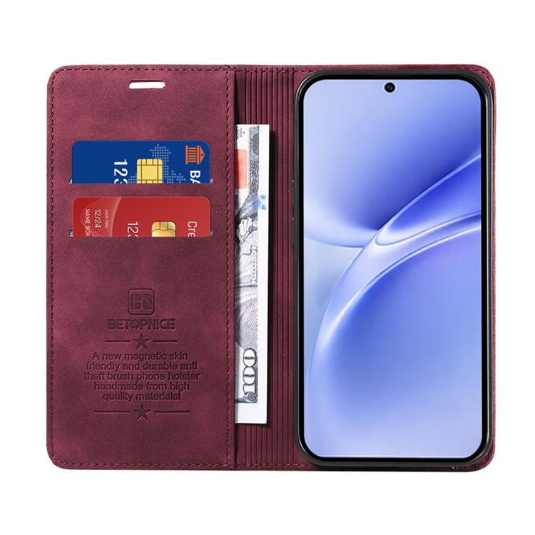 For vivo V70 FE 5G BETOPNICE Suction RFID Anti-theft Leather Phone Case