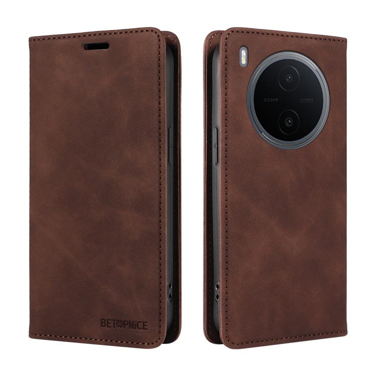 For vivo Y600 Pro 5G BETOPNICE Suction RFID Anti-theft Leather Phone Case