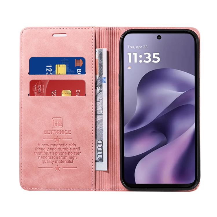 For Motorola Moto G17 4G / G17 Power 4G BETOPNICE Suction RFID Anti-theft Leather Phone Case