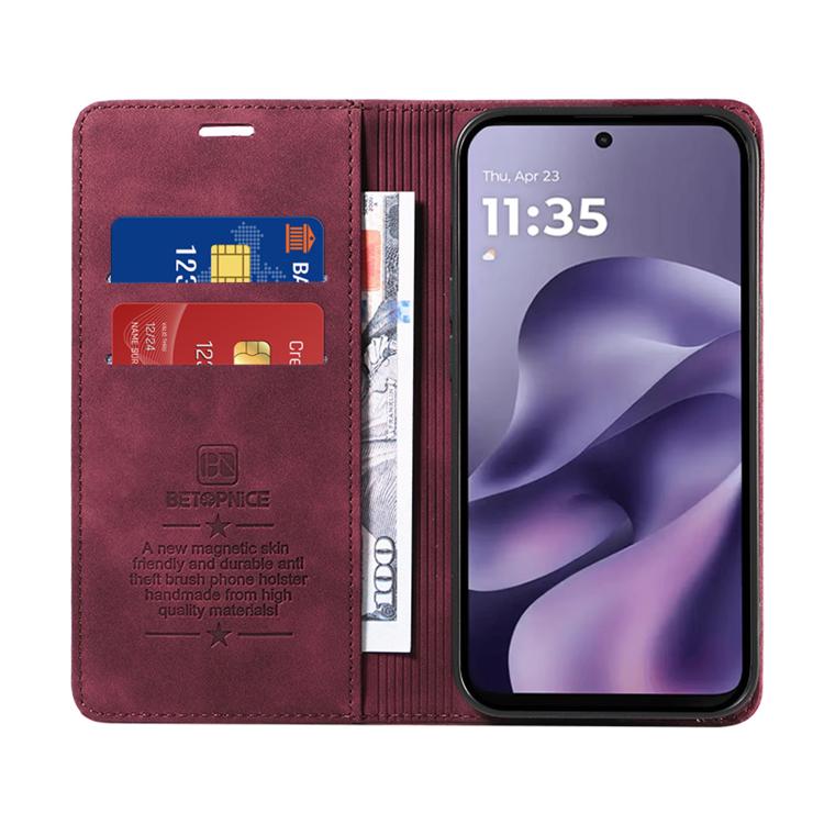 For Motorola Moto G17 4G / G17 Power 4G BETOPNICE Suction RFID Anti-theft Leather Phone Case