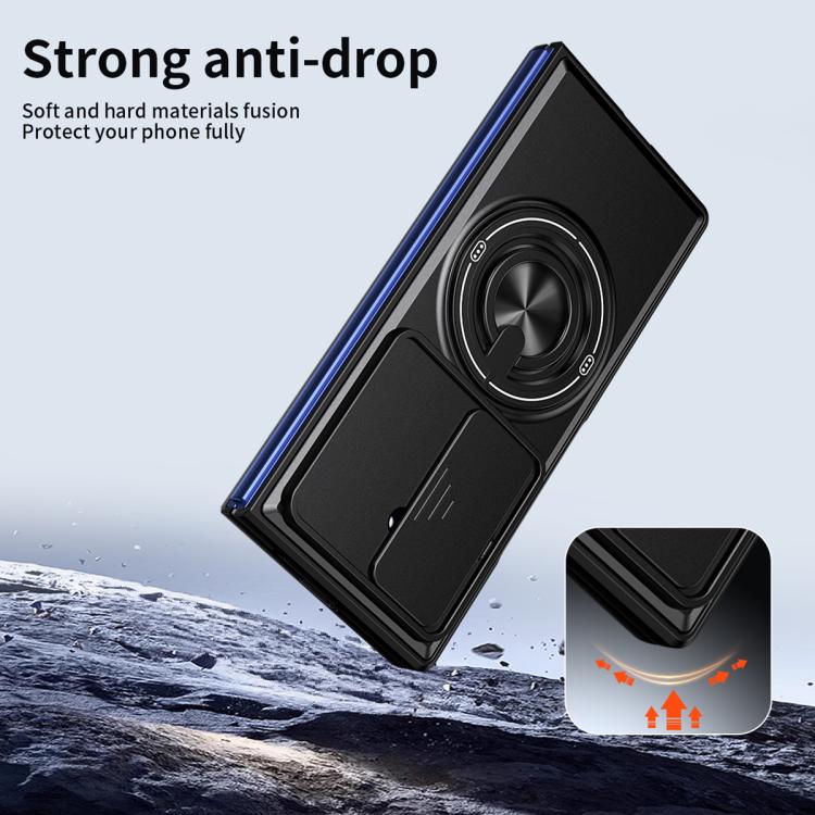 For Samsung Galaxy Z Fold7 5G Lens Sliding Window Multifunctional Magnetic Shockproof Phone Case
