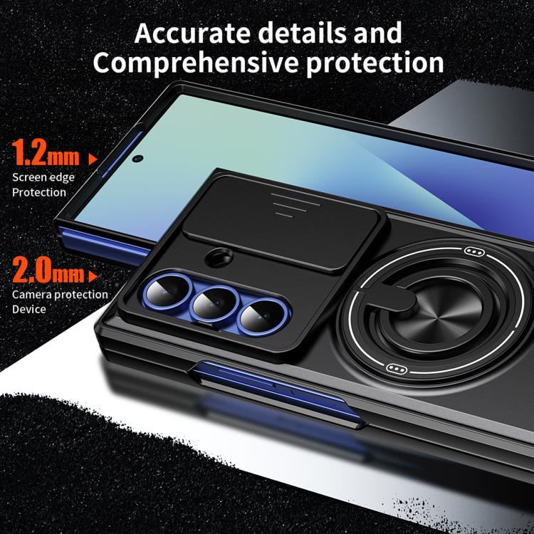 For Samsung Galaxy Z Fold7 5G Lens Sliding Window Multifunctional Magnetic Shockproof Phone Case