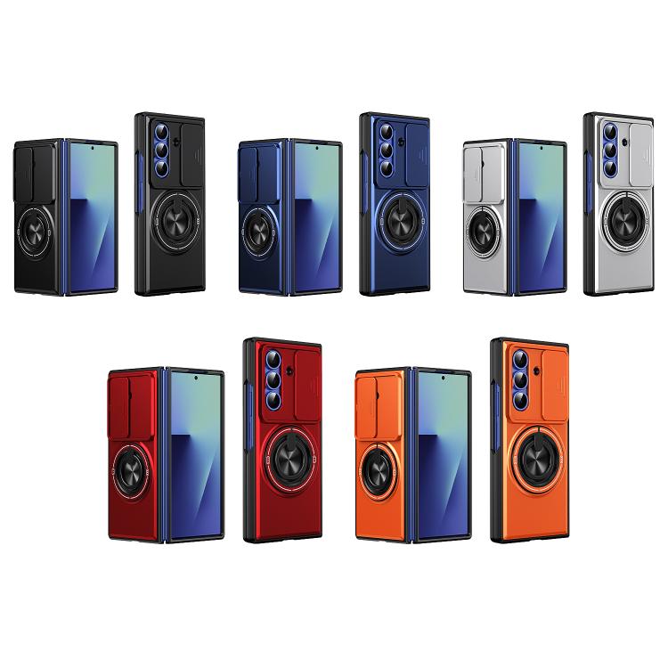 For Samsung Galaxy Z Fold7 5G Lens Sliding Window Multifunctional Magnetic Shockproof Phone Case