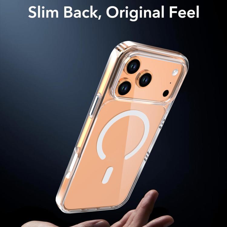 For iPhone 17 Pro Max Crystal Transparent Magnetic Phone Case