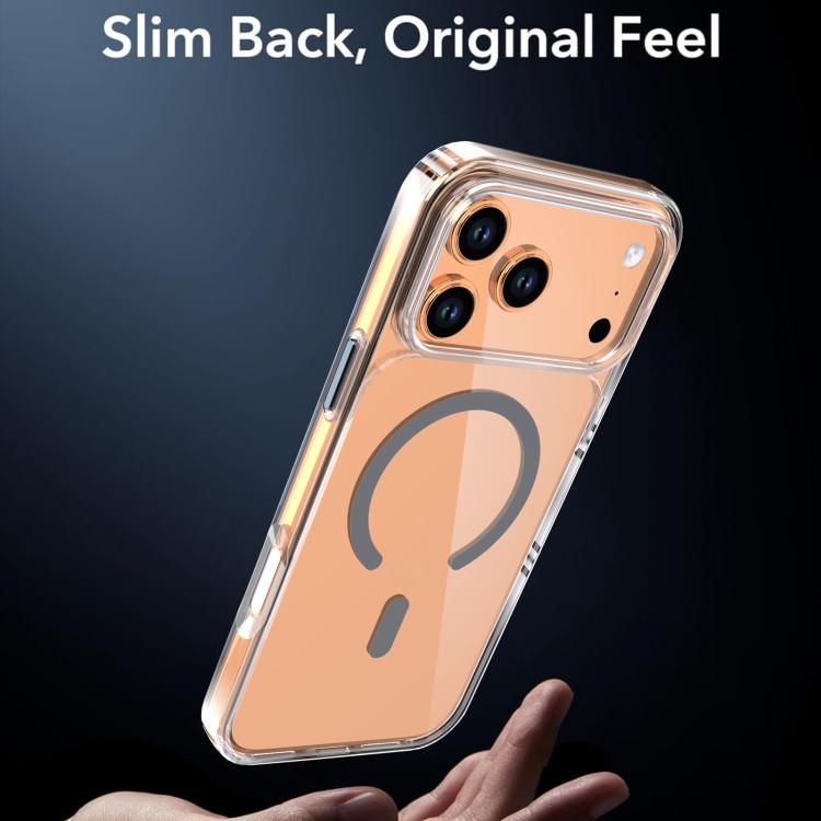For iPhone 17 Pro Max Crystal Transparent Magnetic Phone Case