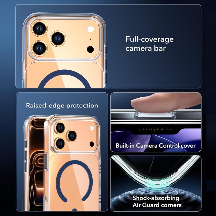 For iPhone 17 Pro Crystal Transparent Magnetic Phone Case