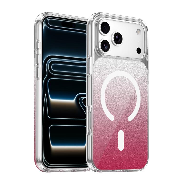 For iPhone 17 Pro Max Crystal Glitter Magnetic Phone Case
