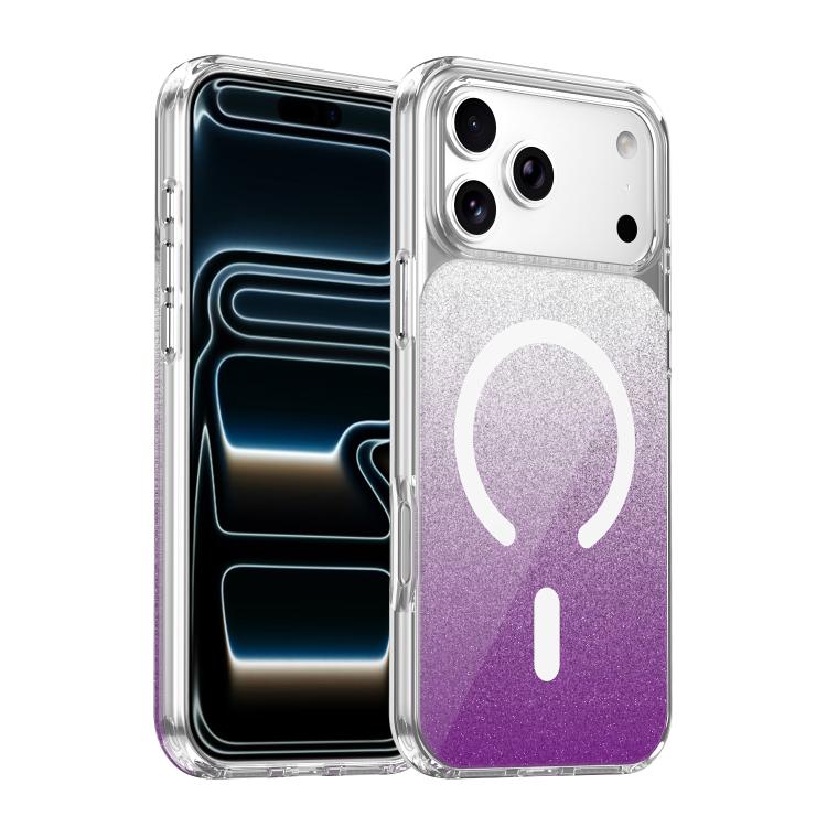 For iPhone 17 Pro Crystal Glitter Magnetic Phone Case