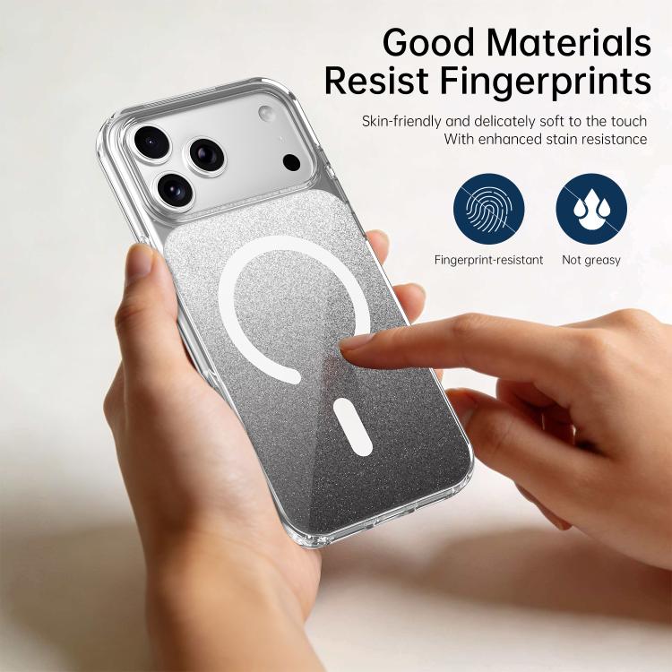 For iPhone 17 Pro Max Crystal Glitter Magnetic Phone Case