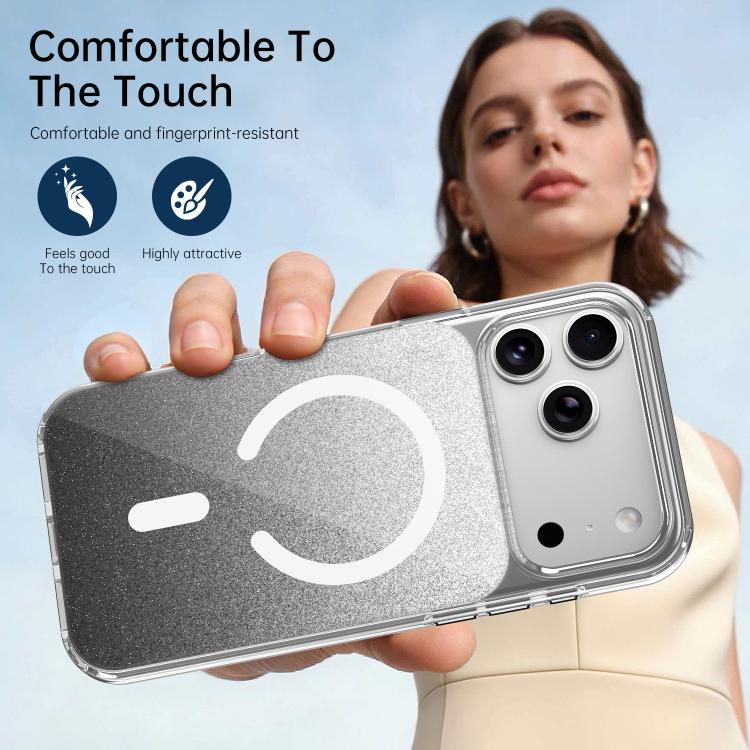 For iPhone 17 Pro Max Crystal Glitter Magnetic Phone Case