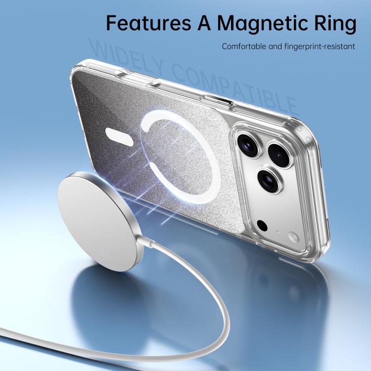 For iPhone 17 Pro Max Crystal Glitter Magnetic Phone Case