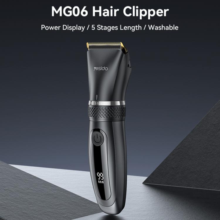 Yesido MG06 Cordless Washable Hair Clipper & Trimmer - Black