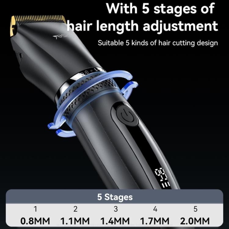 Yesido MG06 Cordless Washable Hair Clipper & Trimmer - Black