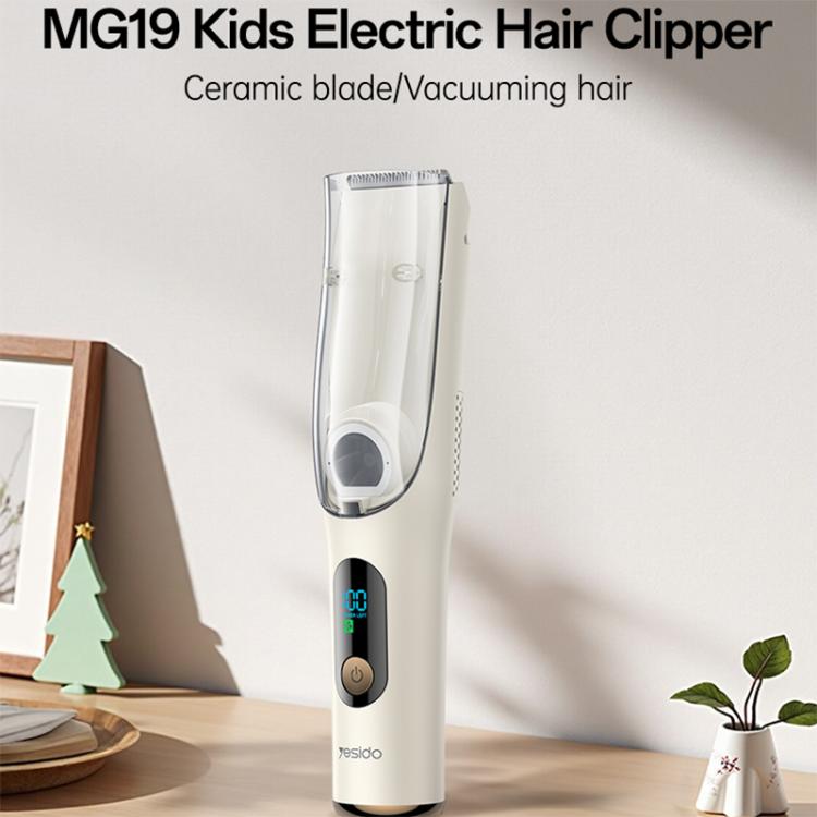 Yesido MG19 Low Temperature Ceramic Blade Baby Hair Clipper - Beige