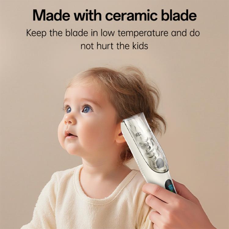 Yesido MG19 Low Temperature Ceramic Blade Baby Hair Clipper - Beige