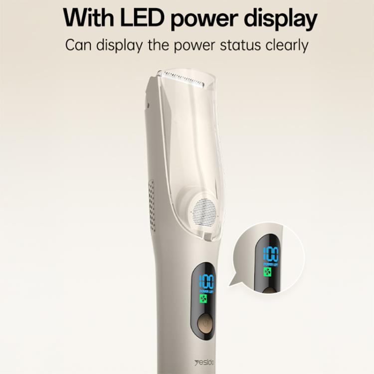Yesido MG19 Low Temperature Ceramic Blade Baby Hair Clipper - Beige