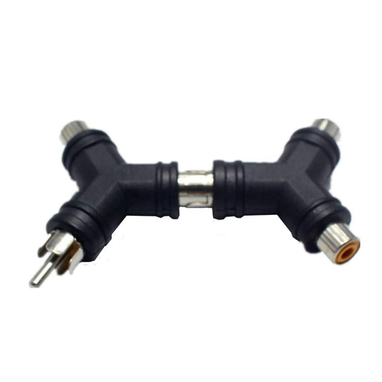 Y-type RCA Male to 2RCA Female AV RCA Tee Video Adapter