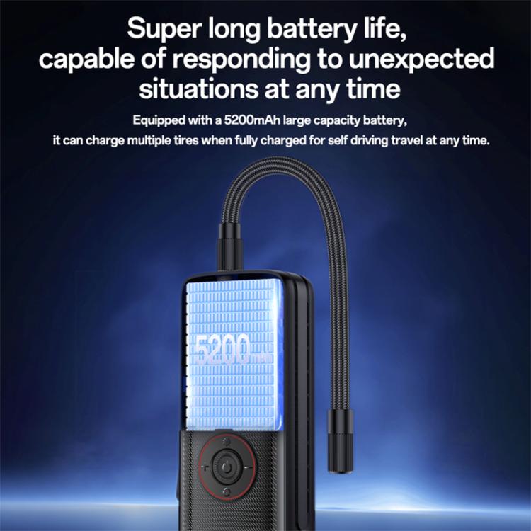 Yesido VC17 HD LED Display 85W Cordless Air Pump Car Tires Inflator - Black