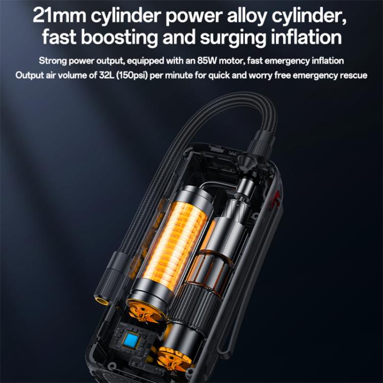 Yesido VC17 HD LED Display 85W Cordless Air Pump Car Tires Inflator - Black