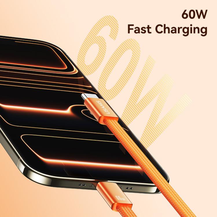 USAMS SJ783 U96 1.2m 60W USB-C / Type-C to USB-C / Type-C Aluminum Alloy Fast Charging Data Cable