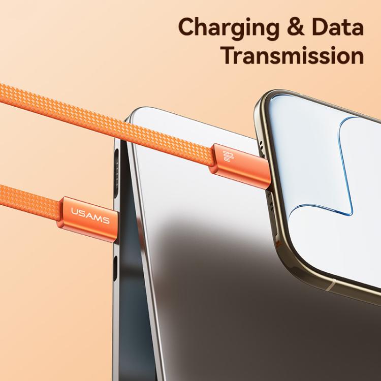USAMS SJ783 U96 1.2m 60W USB-C / Type-C to USB-C / Type-C Aluminum Alloy Fast Charging Data Cable