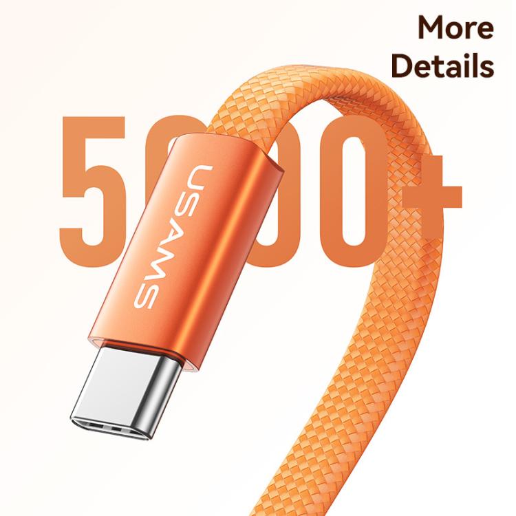 USAMS SJ783 U96 1.2m 60W USB-C / Type-C to USB-C / Type-C Aluminum Alloy Fast Charging Data Cable