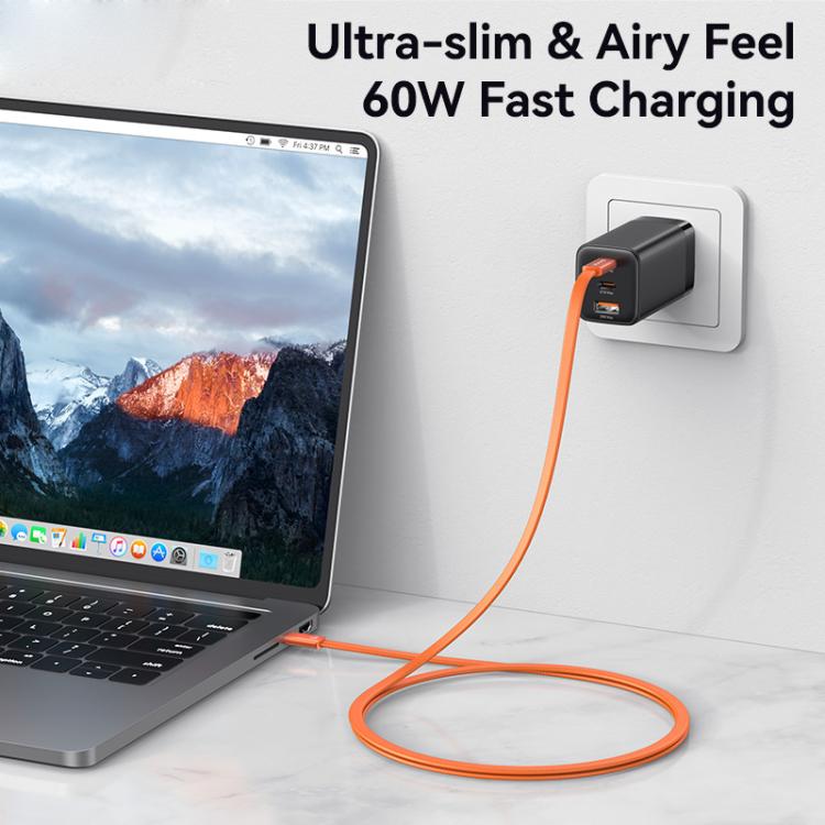USAMS SJ783 U96 1.2m 60W USB-C / Type-C to USB-C / Type-C Aluminum Alloy Fast Charging Data Cable