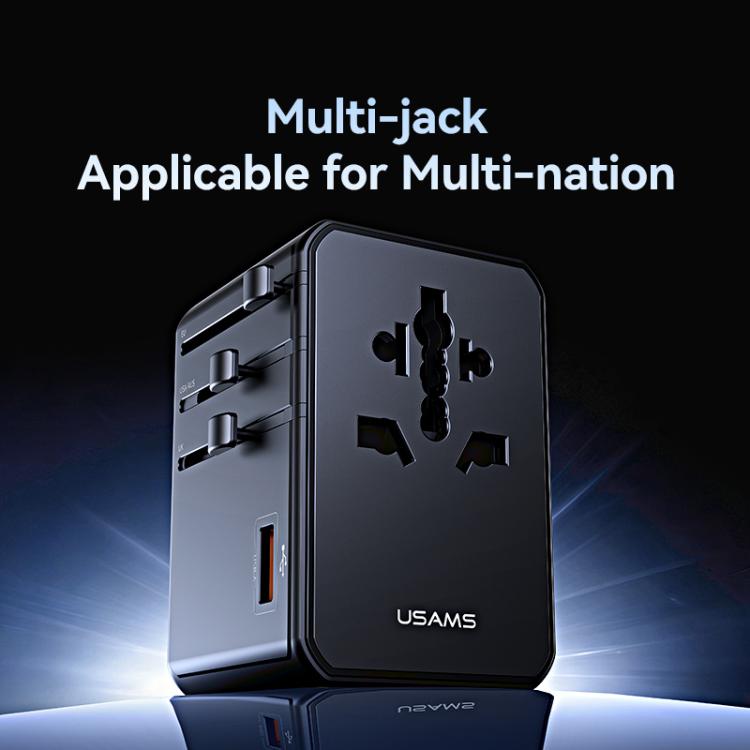 USAMS CC344 T72 100W 4-Port Universal Travel Charger - Black