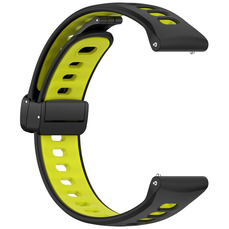 22mm Foldable Magnetic Clasp Two Color Silicone Watch Band