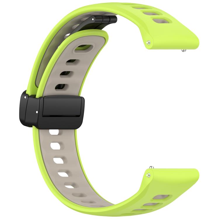 22mm Foldable Magnetic Clasp Two Color Silicone Watch Band