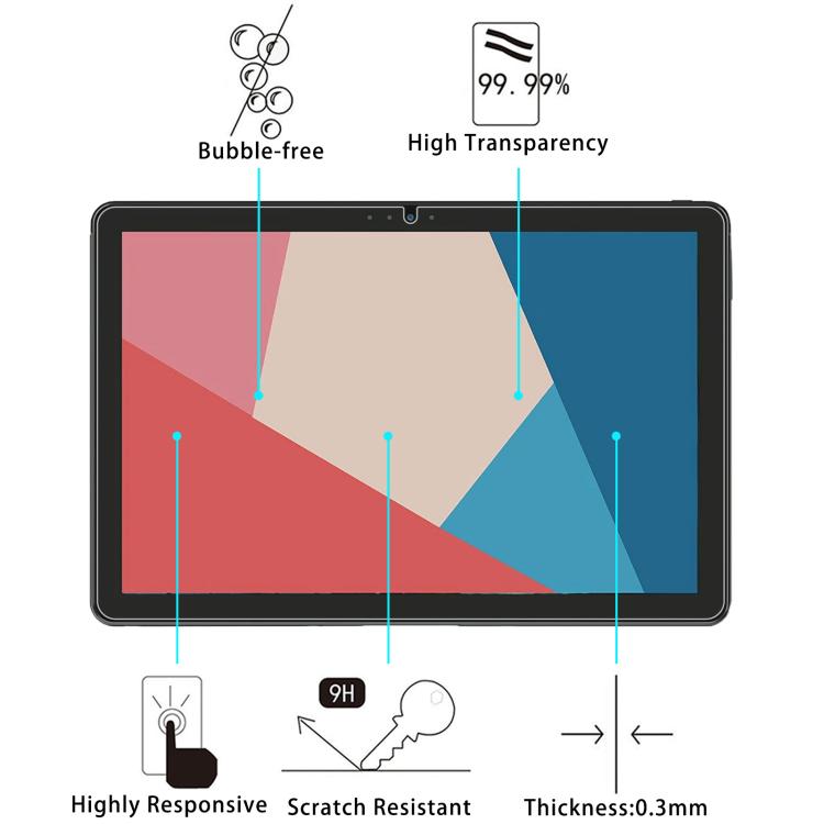 For CMCC Pad 1 10.1 9H 0.3mm Explosion-proof Tempered Glass Film