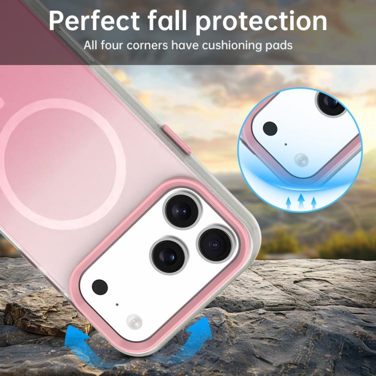 For iPhone 13 Candy Gradient Series 3 in 1 Hybrid Magnetic Phone Case