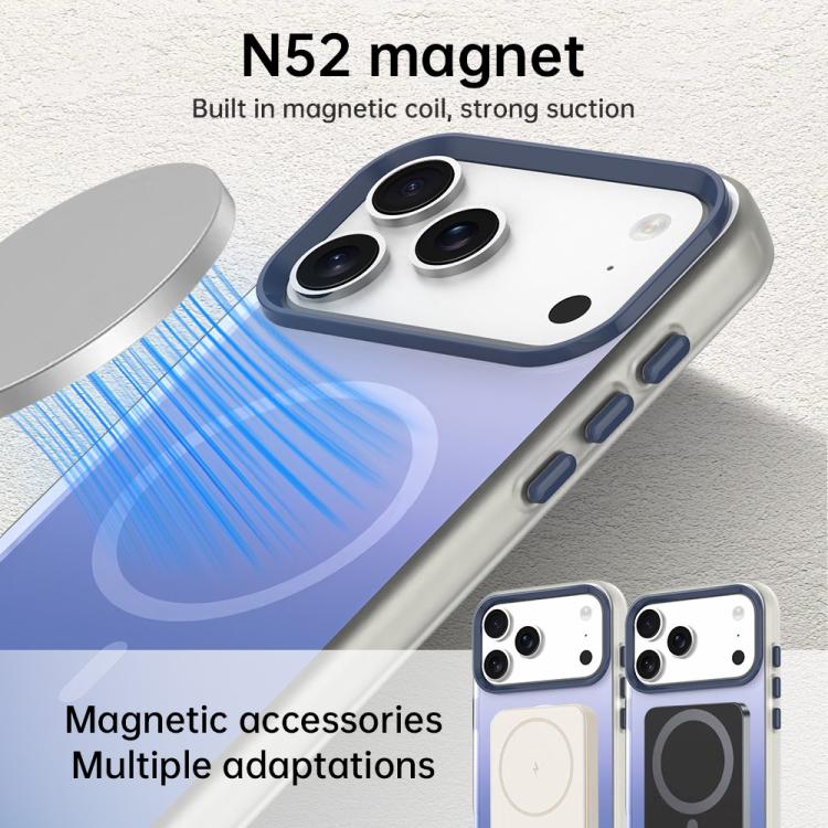 For iPhone 13 Candy Gradient Series 3 in 1 Hybrid Magnetic Phone Case