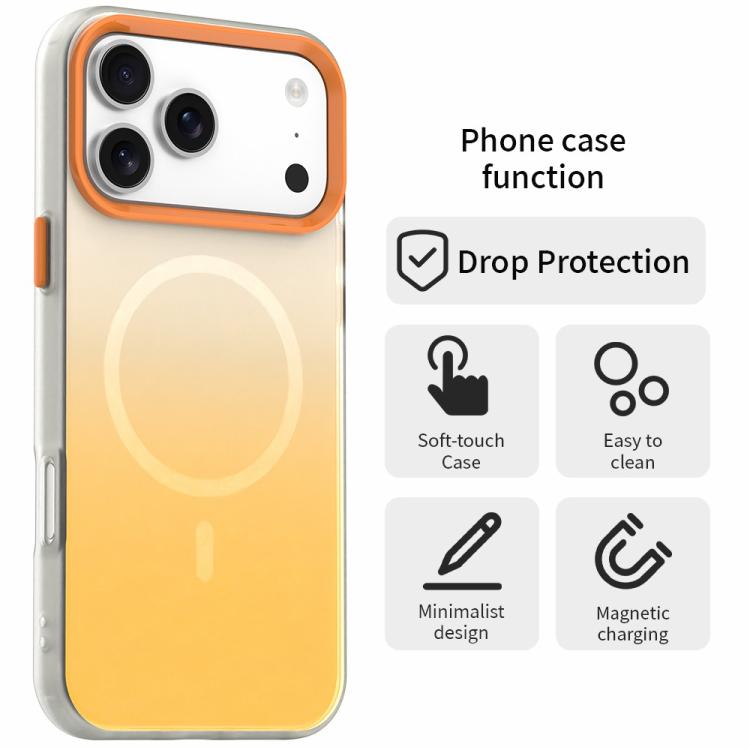 For iPhone 14 Candy Gradient Series 3 in 1 Hybrid Magnetic Phone Case