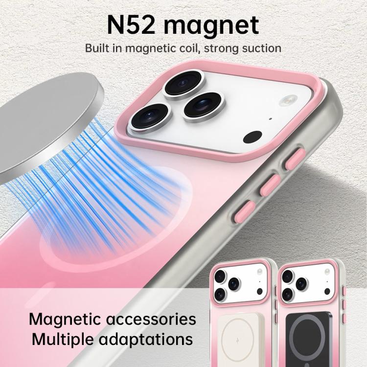 For iPhone 14 Plus Candy Gradient Series 3 in 1 Hybrid Magnetic Phone Case