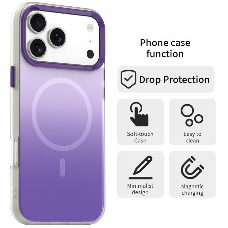 For iPhone 14 Plus Candy Gradient Series 3 in 1 Hybrid Magnetic Phone Case