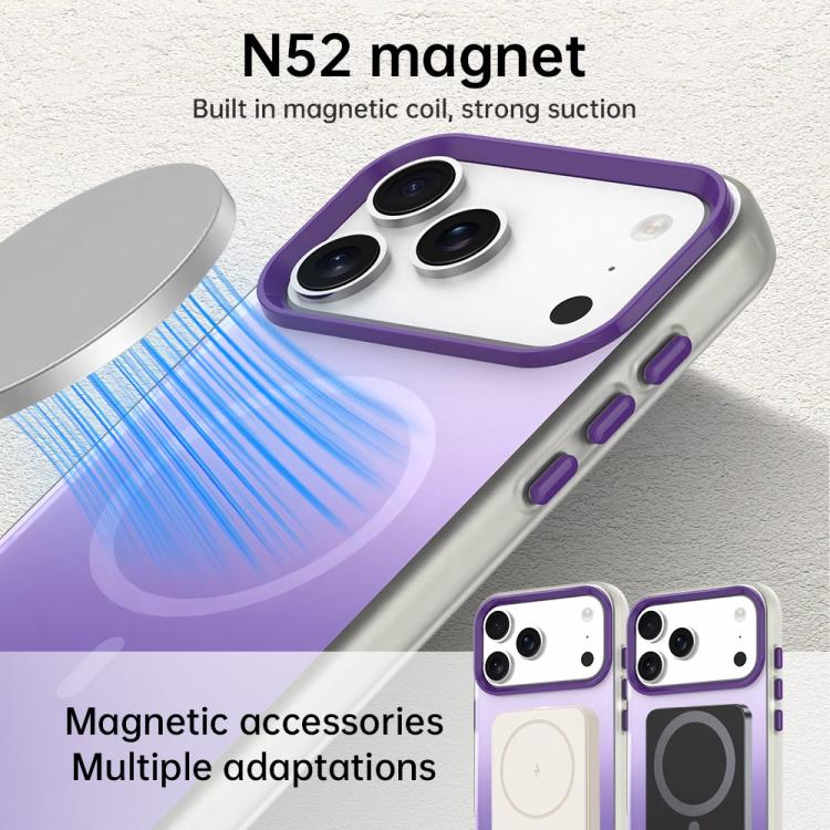 For iPhone 14 Plus Candy Gradient Series 3 in 1 Hybrid Magnetic Phone Case