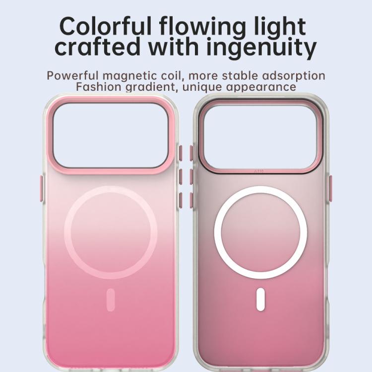 For iPhone 14 Pro Candy Gradient Series 3 in 1 Hybrid Magnetic Phone Case