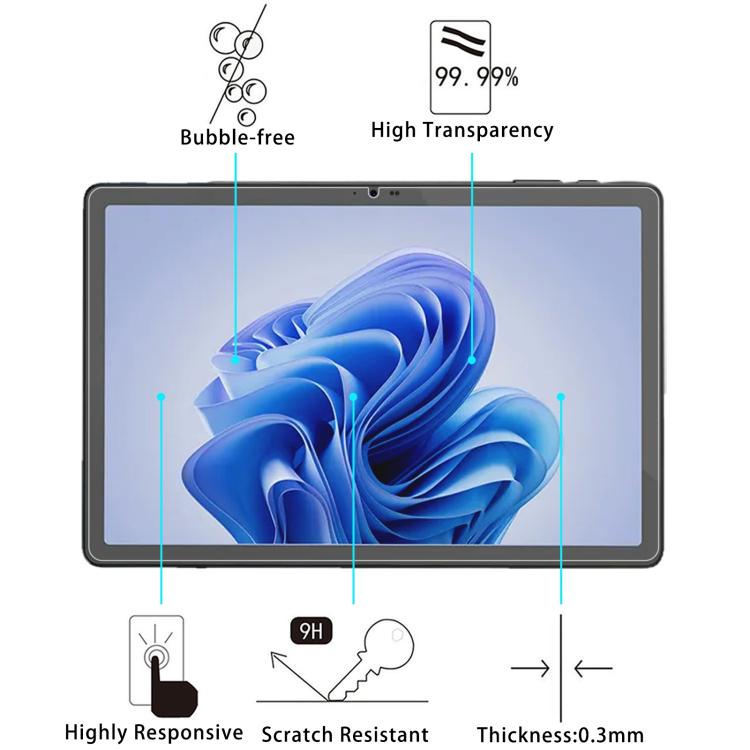 For POCKAM P11 Pro 11 inch 2pcs 9H 0.3mm Explosion-proof Tempered Glass Film