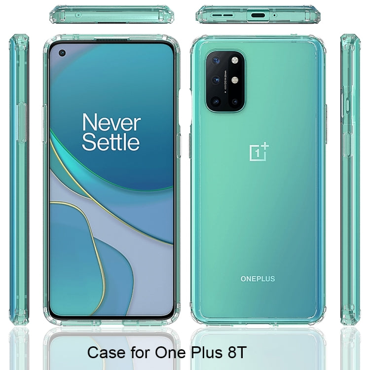 For OnePlus 8T Scratchproof TPU + Acrylic Protective Case(Transparent)