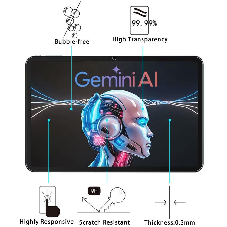 For POCKAM P13 Pro 13.4 inch 25pcs 9H 0.3mm Explosion-proof Tempered Glass Film