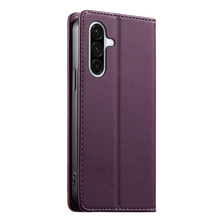 For Galaxy A37 5G Dierfeng Splicing Strong Magnetic RFID Vegan Leather Phone Case