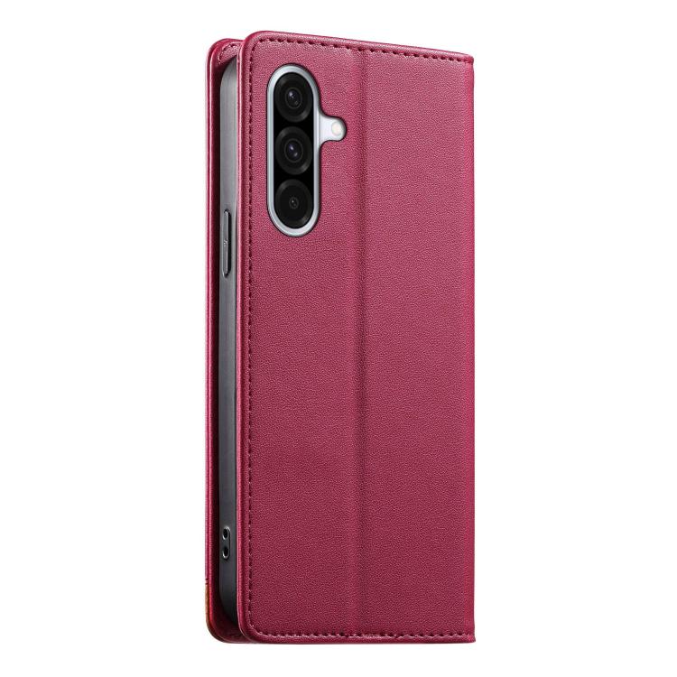 For Galaxy A37 5G Dierfeng Splicing Strong Magnetic RFID Vegan Leather Phone Case