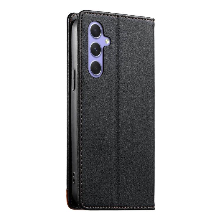 For Galaxy A54 5G Dierfeng Splicing Strong Magnetic RFID Vegan Leather Phone Case