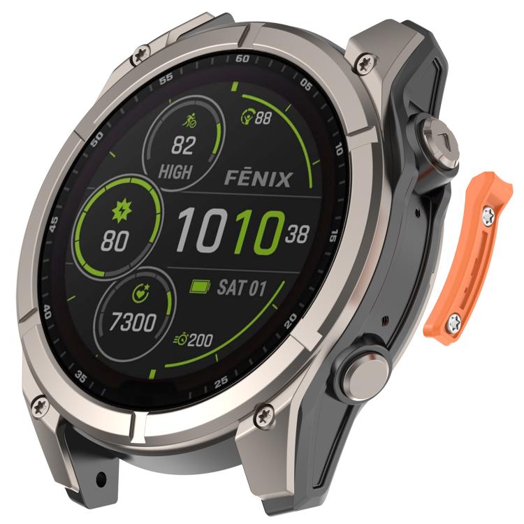 For Garmin 51mm Size Smart Watch Metal Anti-Collision Strip Full Edge Protection Bumper